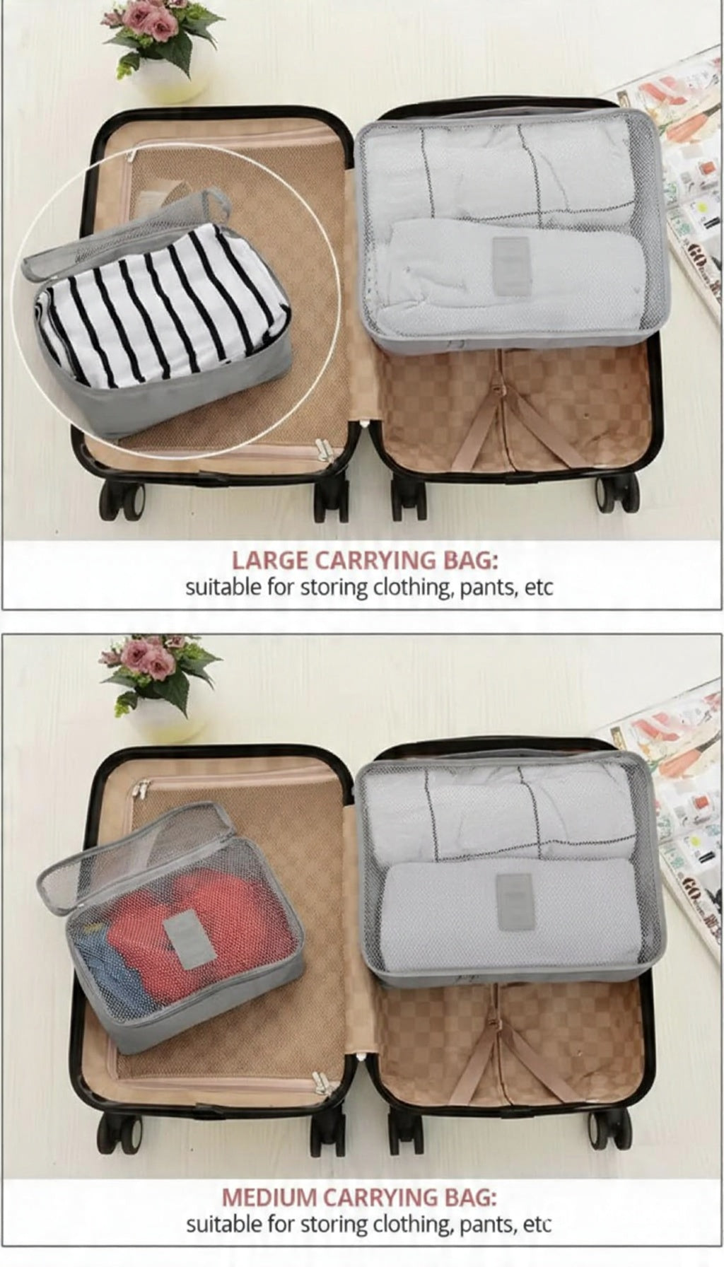 PackEase™ Travel Organizer Packing Cubes