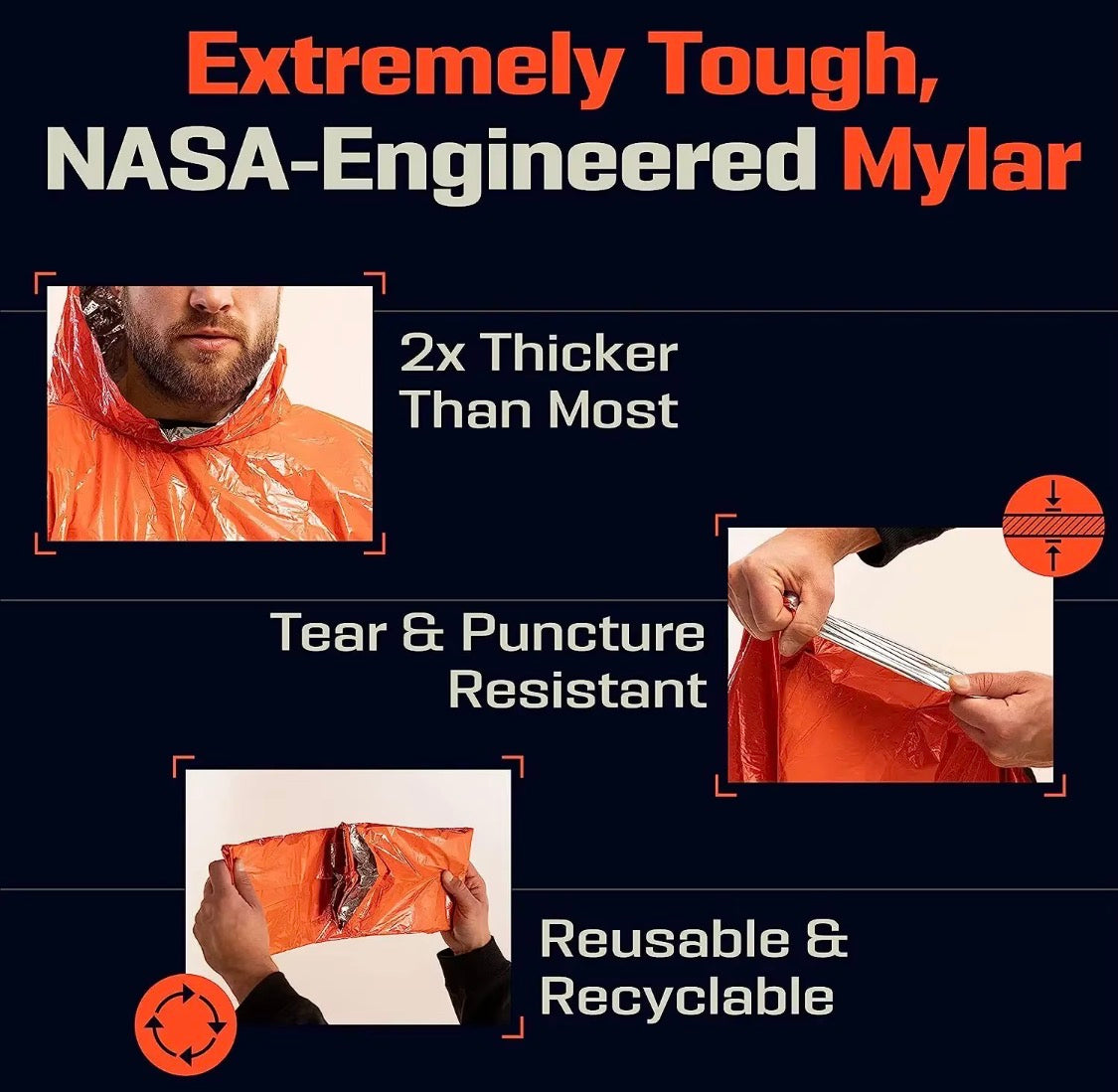 ThermaShield™ Emergency Survival Poncho