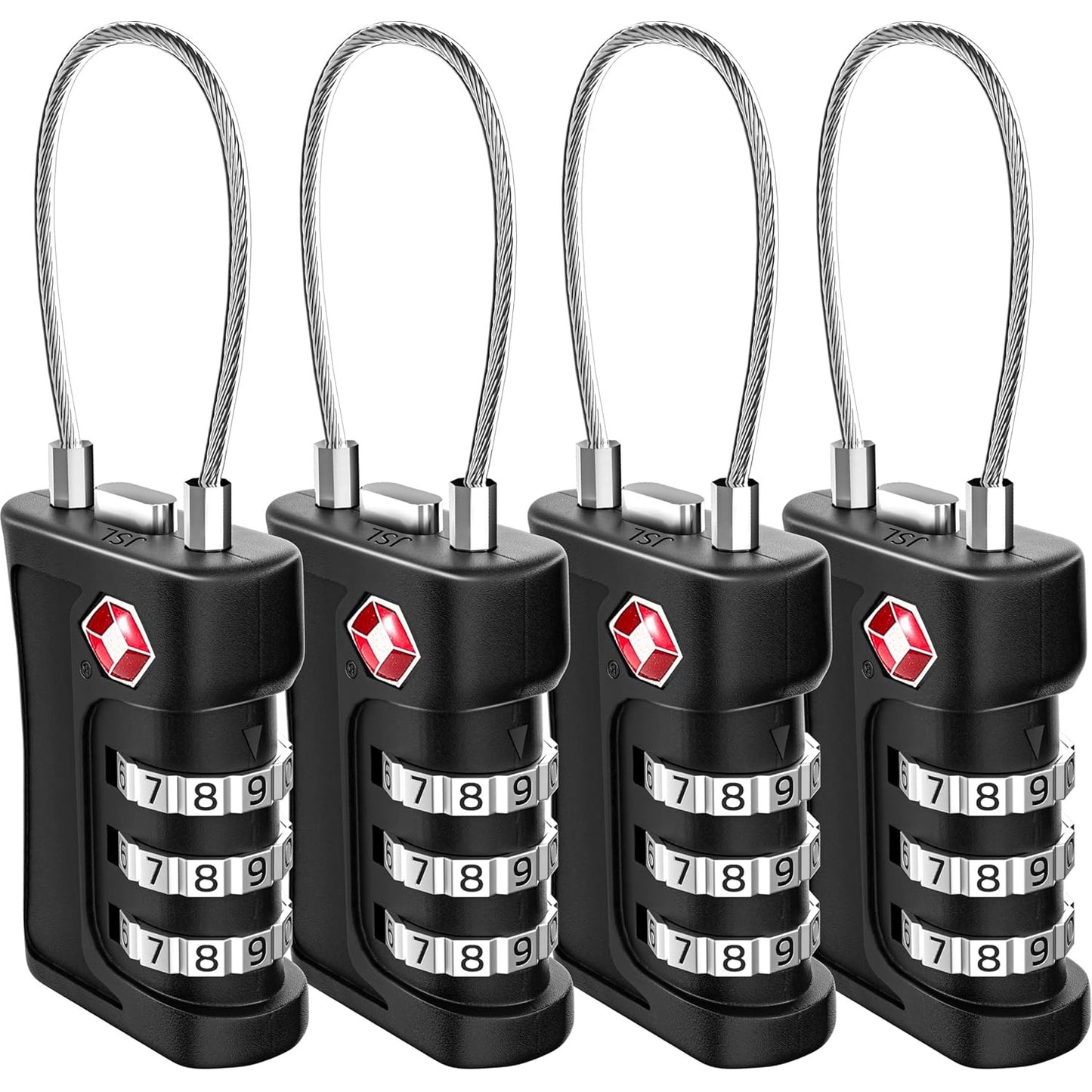 SecureTrip™ TSA Luggage Locks (4-Pack)
