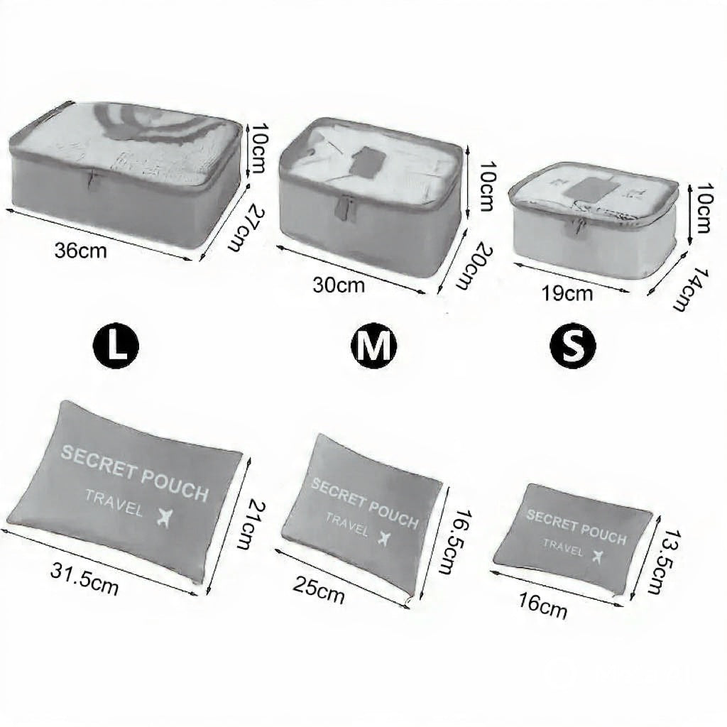 PackEase™ Travel Organizer Packing Cubes