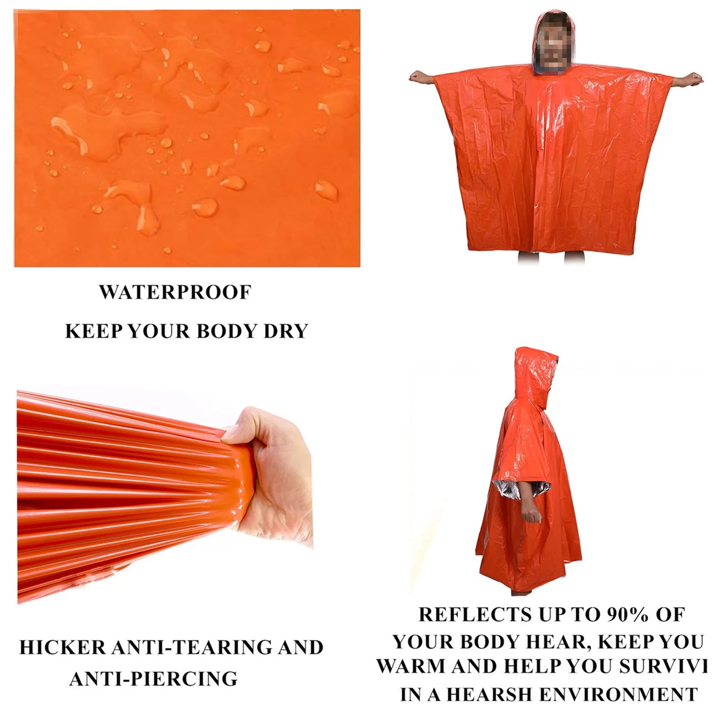 ThermaShield™ Emergency Survival Poncho