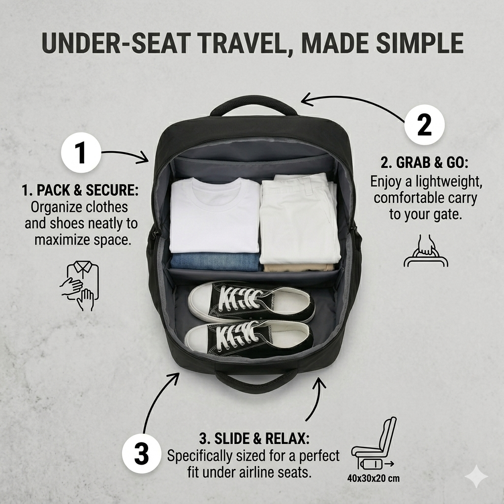 airline backpack travel AeroCarry™ Cabin Travel Backpack